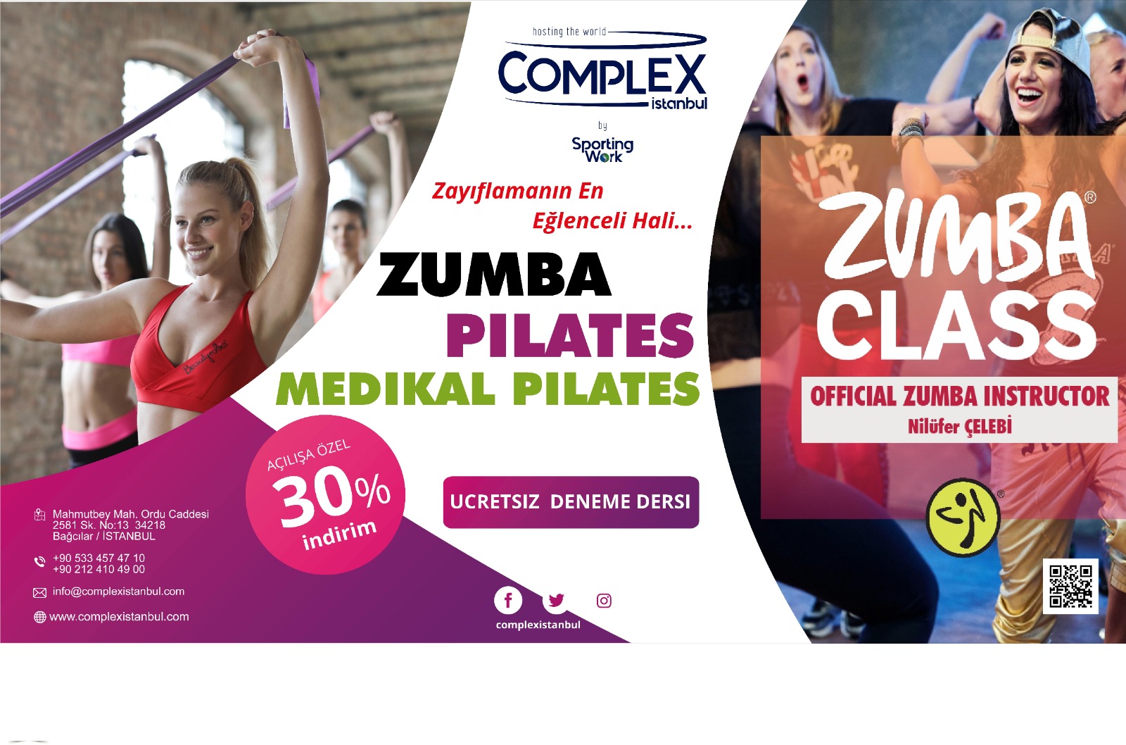 Pilates Zumba Dersleri Başlıyor!